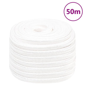 Vidaxl Bootsseil 20 mm 50 m Polypropylen massiv weiß