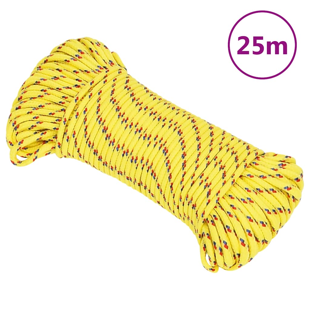 Vidaxl Bootsseil 4 mm 25 m Polypropylen gelb
