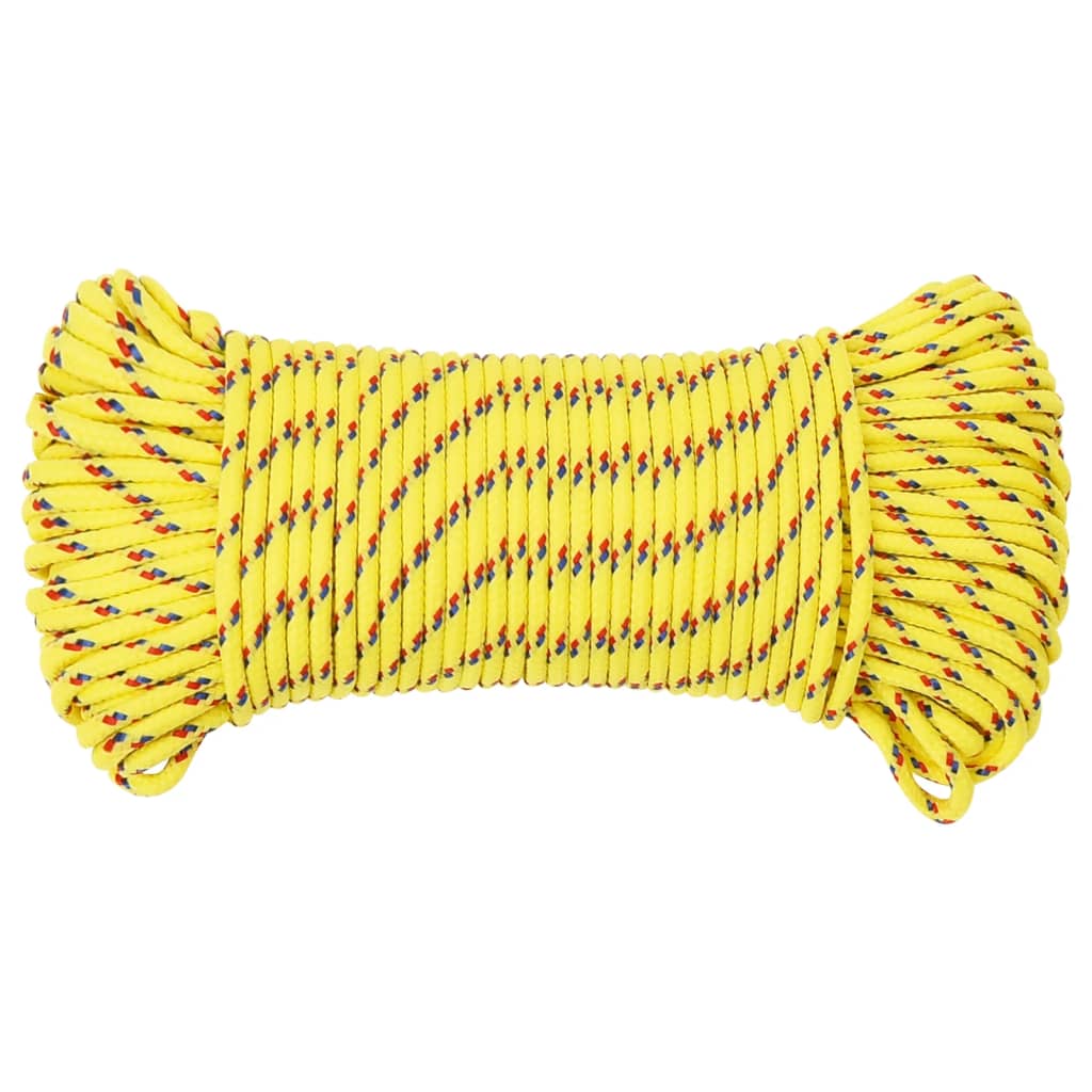 Vidaxl -Bootseil 5 mm 250 m Polypropylengelb