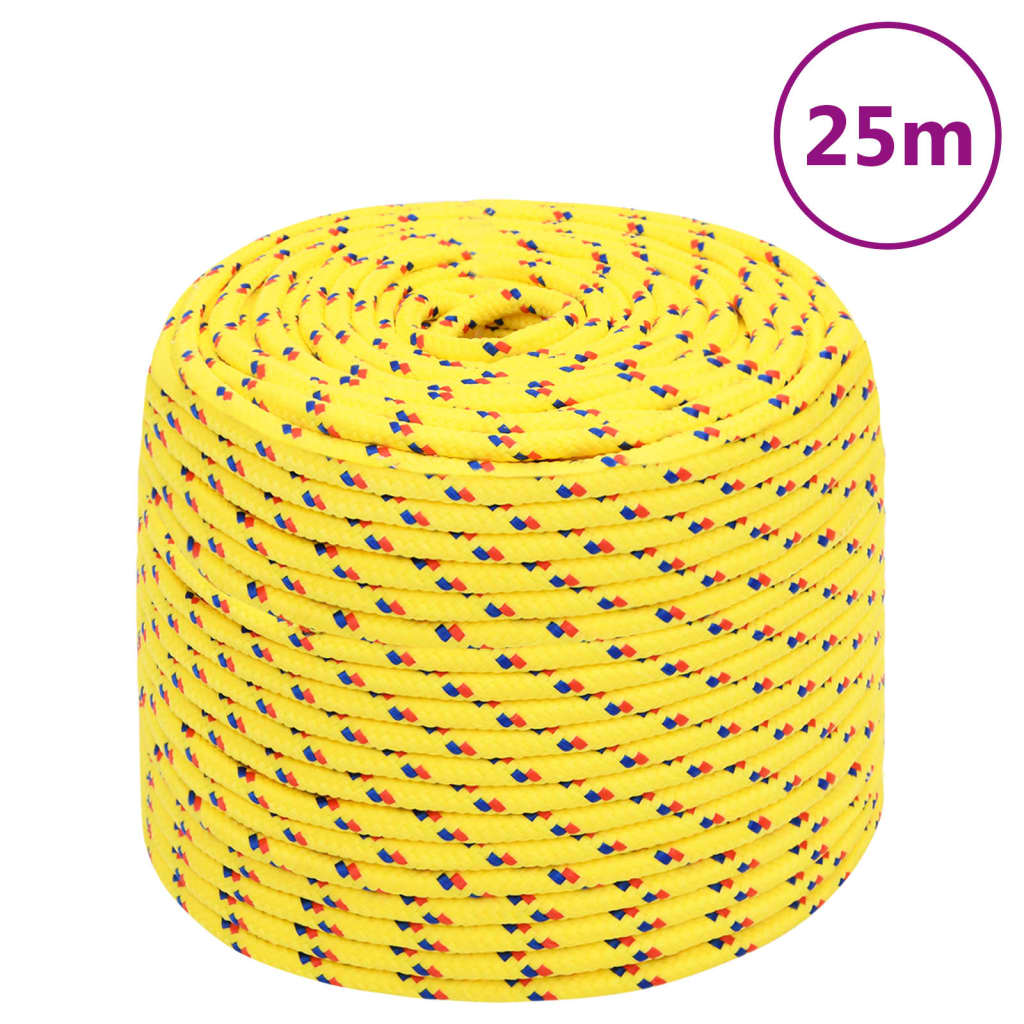 Vidaxl Bootsseil 8 mm 25 m Polypropylen gelb