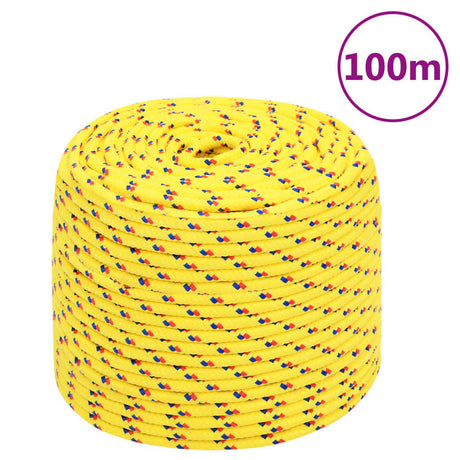 Vidaxl -Bootseil 8 mm 100 m Polypropylengelb