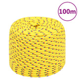 Vidaxl Bootsseil 10 mm 100 m Polypropylen gelb