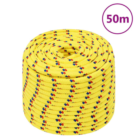 Vidaxl Bootsseil 12 mm 50 m Polypropylen gelb