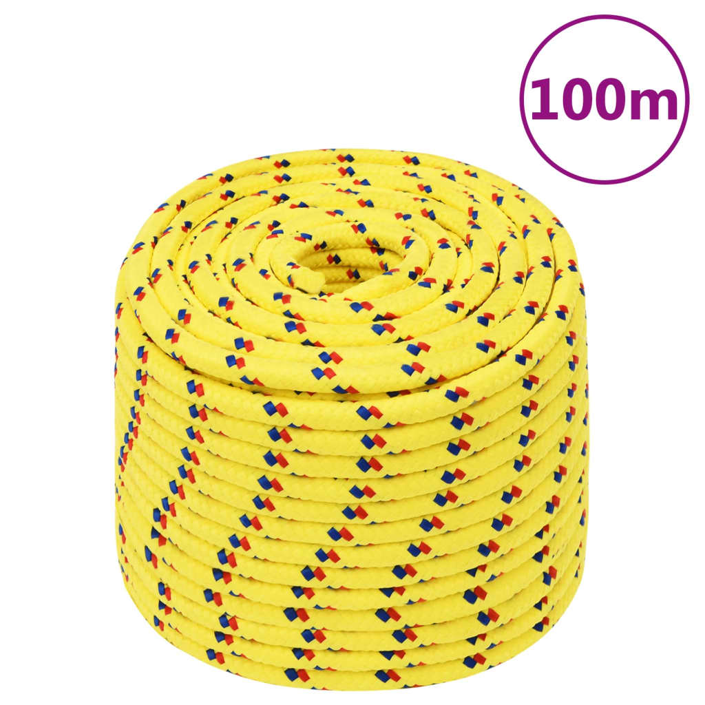Vidaxl Bootsseil 14 mm 100 m Polypropylen gelb
