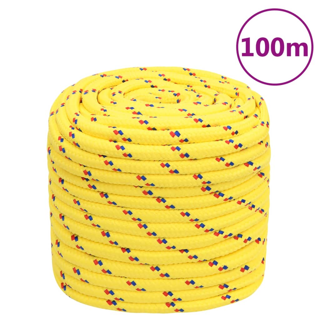 Vidaxl Bootsseil 16 mm 100 m Polypropylen gelb