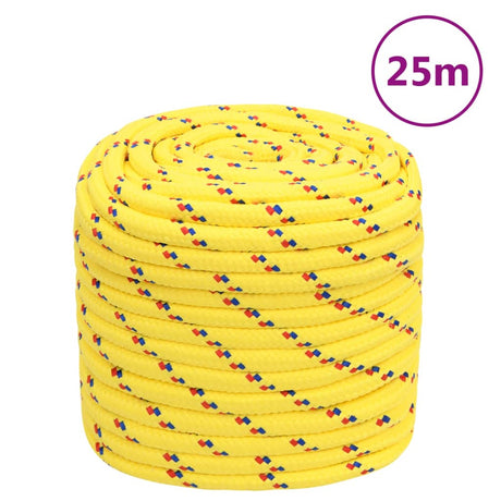 Vidaxxl Bootsseil 18 mm 25 m Polypropylen gelb