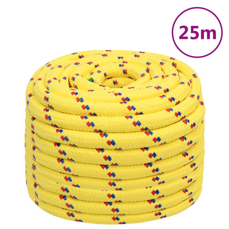 Vidaxxl Bootsseil 20 mm 25 m Polypropylen gelb
