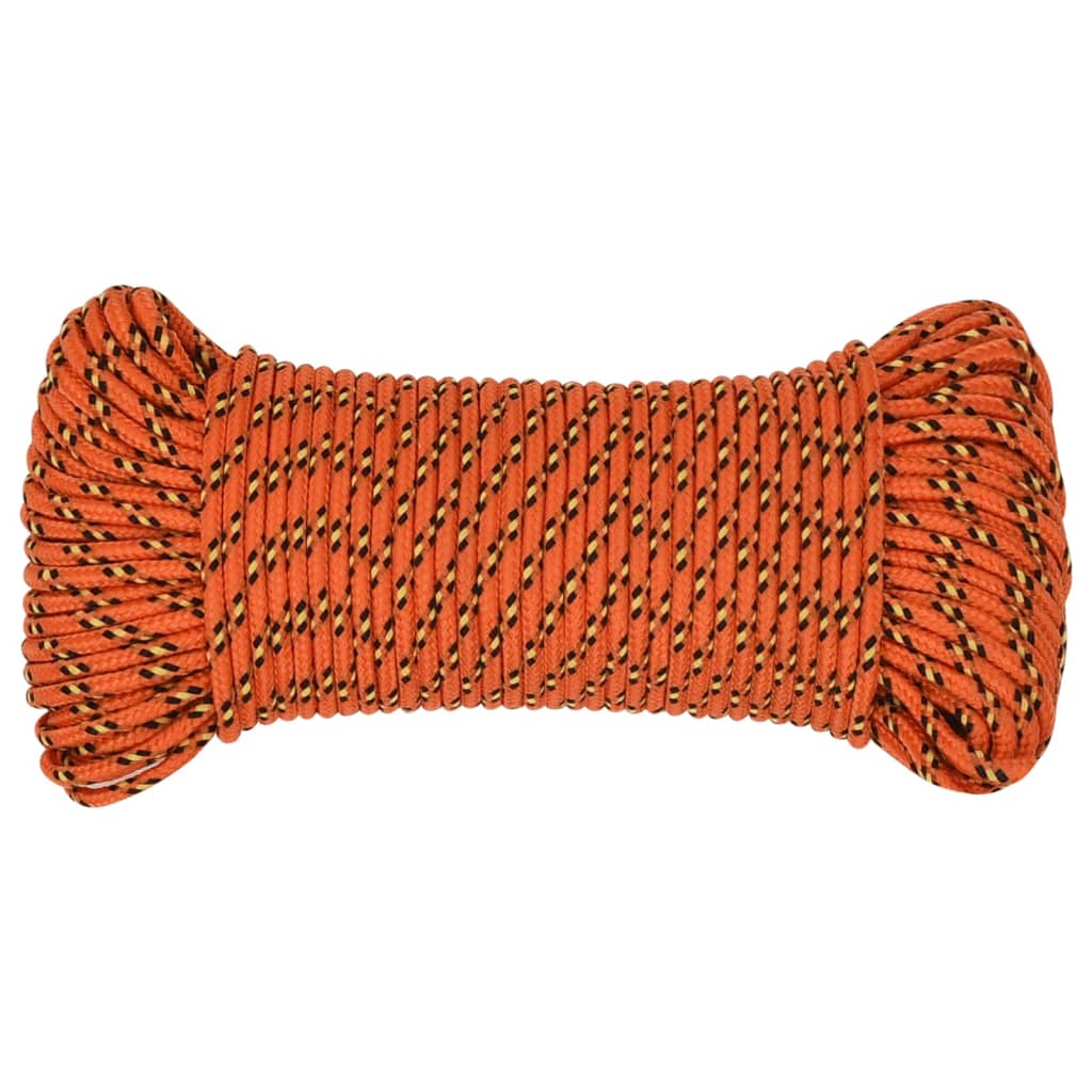 Vidaxl -Bootseil 3 mm 25 m Polypropylenorange