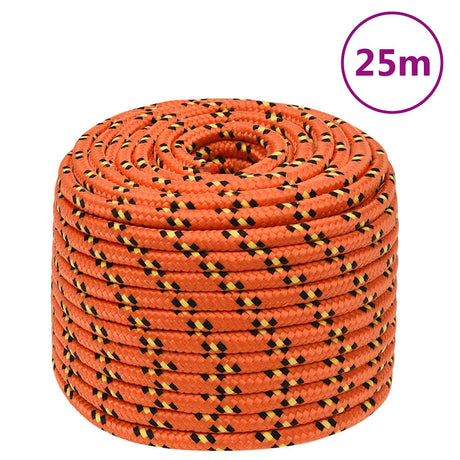 Vidaxxl Bootsseil 12 mm 25 m Polypropylen Orange