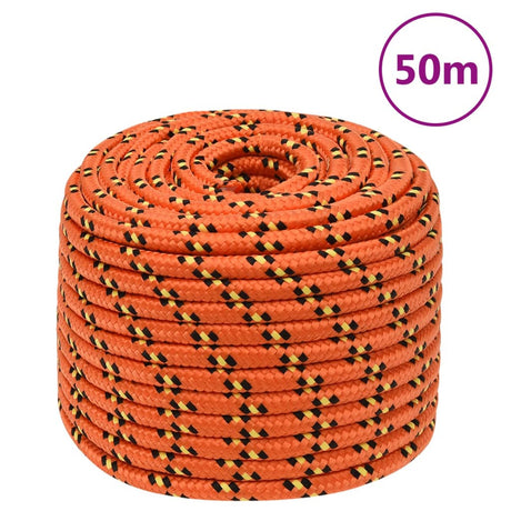 Vidaxxl Bootsseil 12 mm 50 m Polypropylen Orange