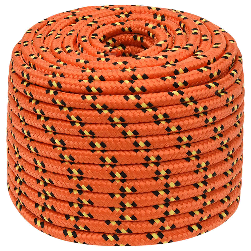 VidaXL Bootsseil 12 mm 250 m Polypropylen Orange