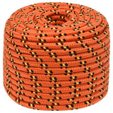 VidaXL Bootsseil 12 mm 250 m Polypropylen Orange