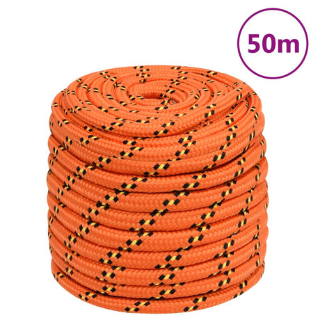 Vidaxxl Bootsseil 16 mm 50 m Polypropylen Orange