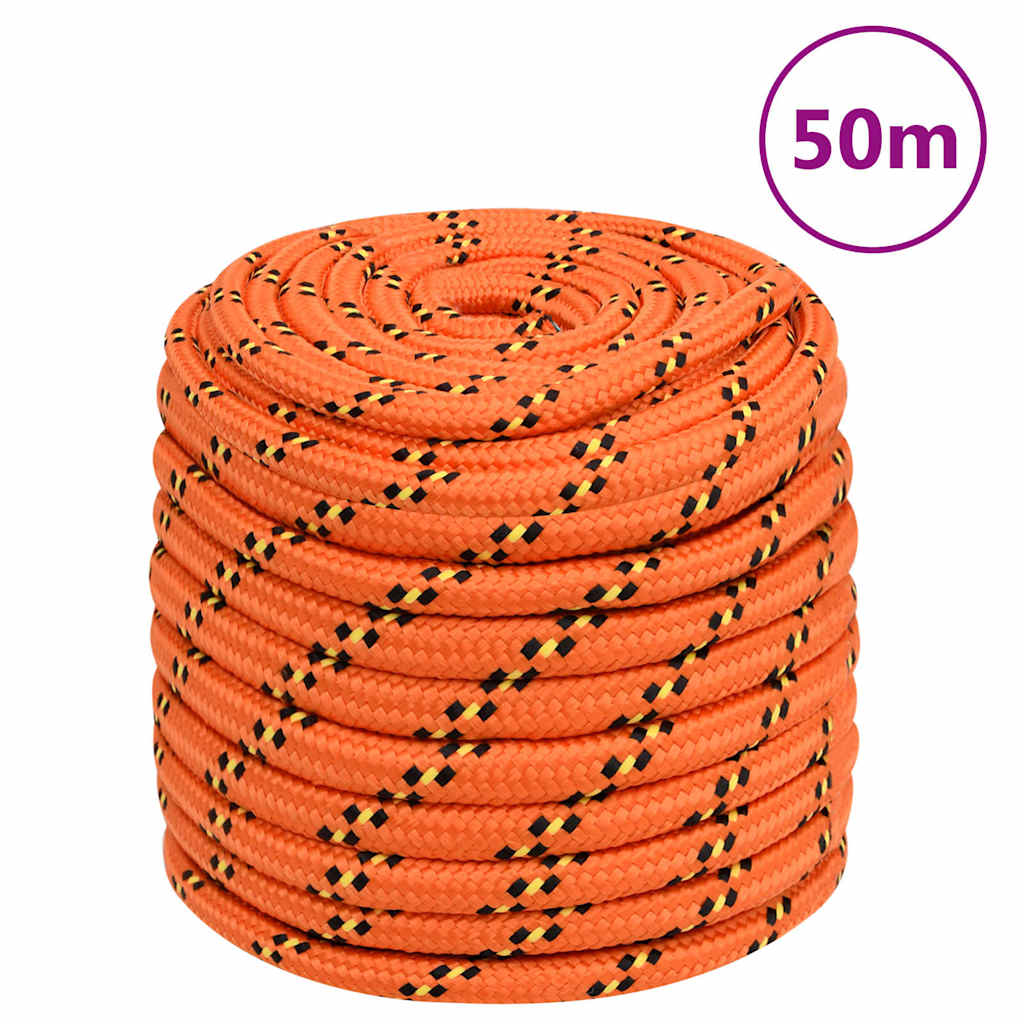 Vidaxl Bootsseil 18 mm 50 m Polypropylen orange