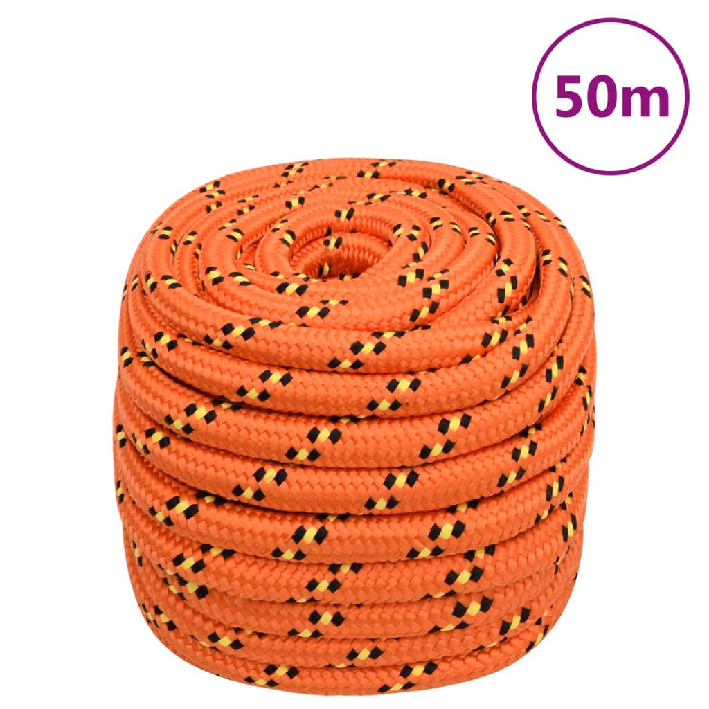 Vidaxxl Bootsseil 20 mm 50 m Polypropylen Orange