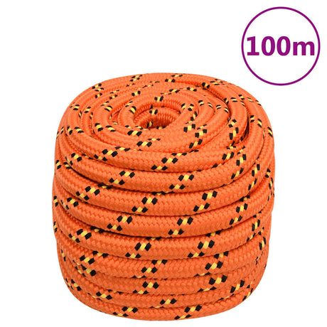 VidaXL Bootsseil 20 mm 100 m Polypropylen Orange