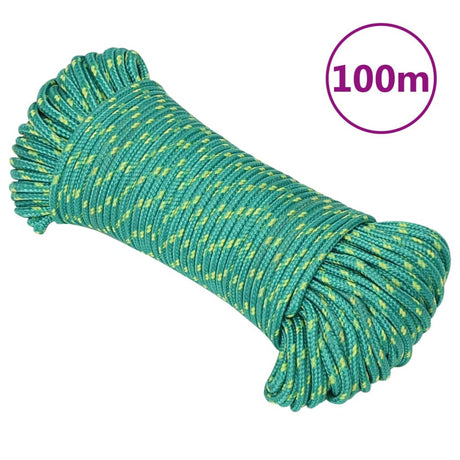 Vidaxl Bootsseil 4 mm 100 m Polypropylen grün