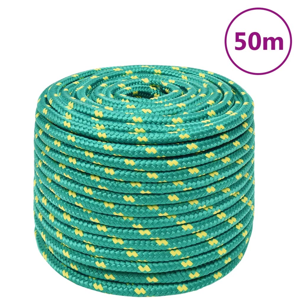 Vidaxl Bootsseil 12 mm 50 m Polypropylen grün
