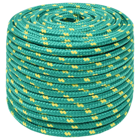 Vidaxxl Bootsseil 12 mm 100 m Polypropylen grün