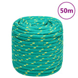 VidaXL Bootsseil 18 mm 50 m Polypropylen grün