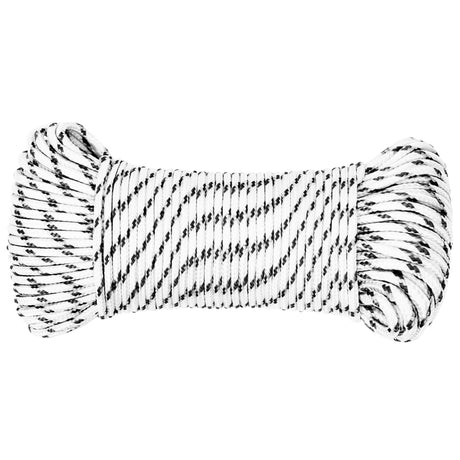 Vidaxl Bootsseil geflochten 4 mm x 500 m Polyester weiß