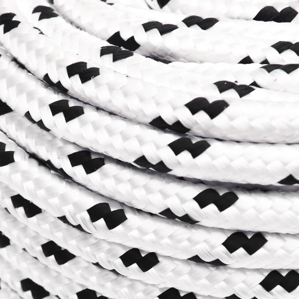 VIDAXL -Bootseil geflochten 8 mmx100 m Polyester White4