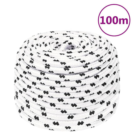 Vidaxl Werkouw 10 mm 100 m Polyester weiß