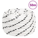 Vidaxl Werkouw 18 mm 50 m Polyester weiß