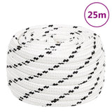 Vidaxx Arbeitsseil 20 mm 25 m Polyester weiß