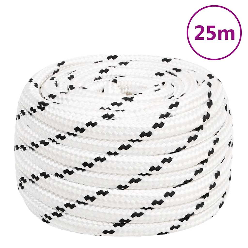 Vidaxx Arbeitsseil 20 mm 25 m Polyester weiß