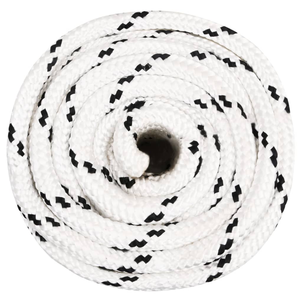 Vidaxx Arbeitsseil 20 mm 25 m Polyester weiß