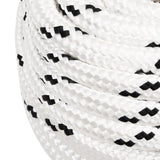 Vidaxx Bootsseil geflochten 20 mmx100 m Polyester weiß