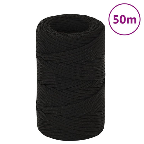 Vidaxx Arbeitsseil 2 mm 50 m Polyester schwarz