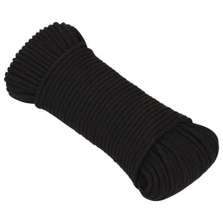 Vidaxx Arbeitsseil 3 mm 100 m Polyester schwarz