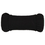 Vidaxx Arbeitsseil 3 mm 100 m Polyester schwarz