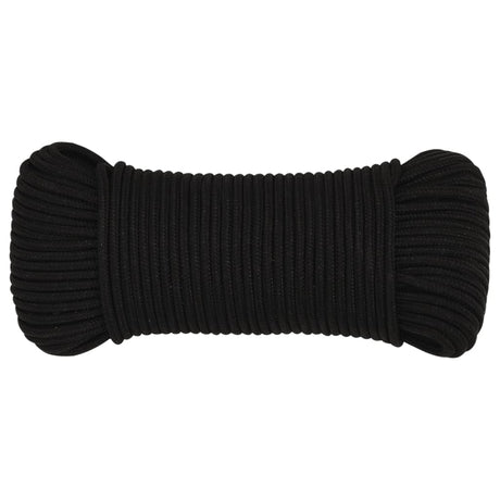 Vidaxx Arbeitsseil 3 mm 100 m Polyester schwarz