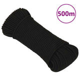 Vidaxx Arbeitsseil 3 mm 500 m Polyester schwarz
