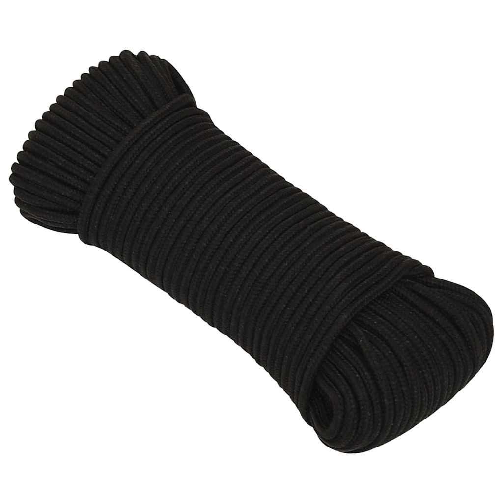 Vidaxx Arbeitsseil 3 mm 500 m Polyester schwarz