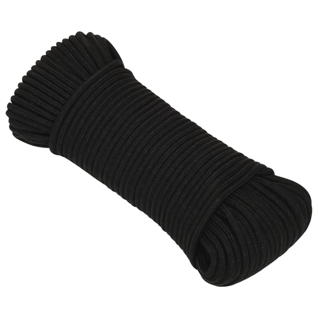 Vidaxx Arbeitsseil 3 mm 500 m Polyester schwarz