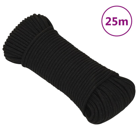 Vidaxl Werkouw 4 mm 25 m Polyesterschwarz