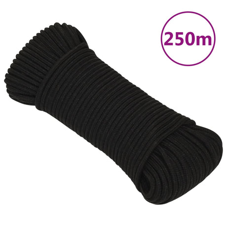 Vidaxx Arbeitsseil 4 mm 250 m Polyester schwarz