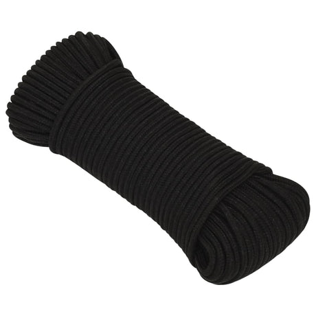 Vidaxx Arbeitsseil 4 mm 250 m Polyester schwarz