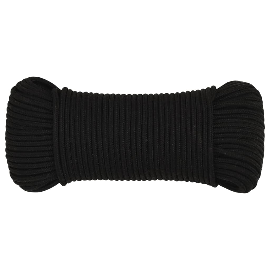 Vidaxx Arbeitsseil 4 mm 250 m Polyester schwarz