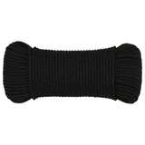 Vidaxx Arbeitsseil 5 mm 250 m Polyester schwarz