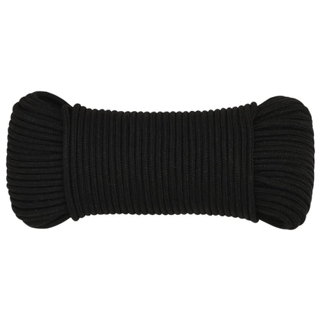Vidaxx Arbeitsseil 5 mm 250 m Polyester schwarz