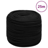 Vidaxx Arbeitsseil 8 mm 25 m Polyester schwarz
