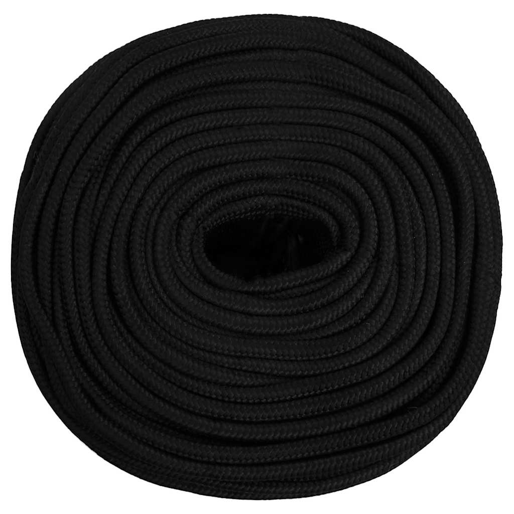 Vidaxl Werkouw 8 mm 100 m Polyesterschwarz