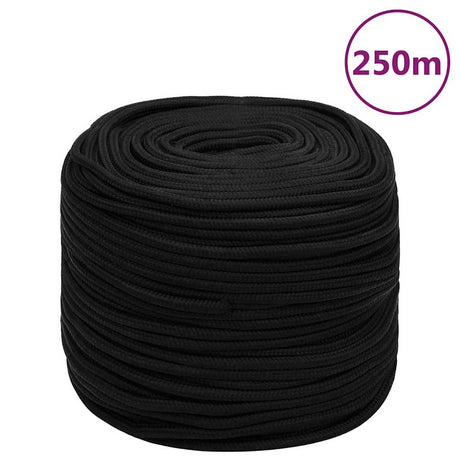 Vidaxx Arbeitsseil 8 mm 250 m Polyester schwarz