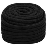 Vidaxx Arbeitsseil 20 mm 50 m Polyester schwarz