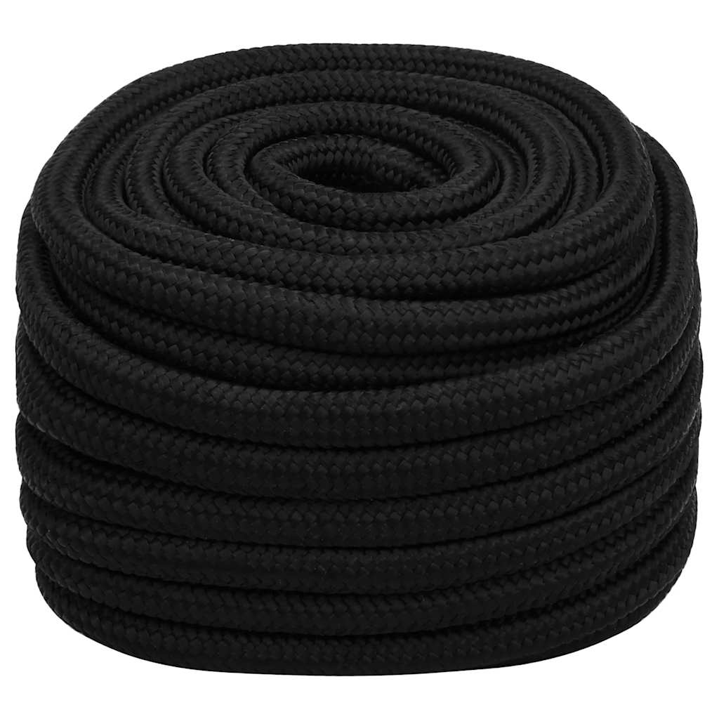 Vidaxx Arbeitsseil 25 mm 50 m Polyester schwarz